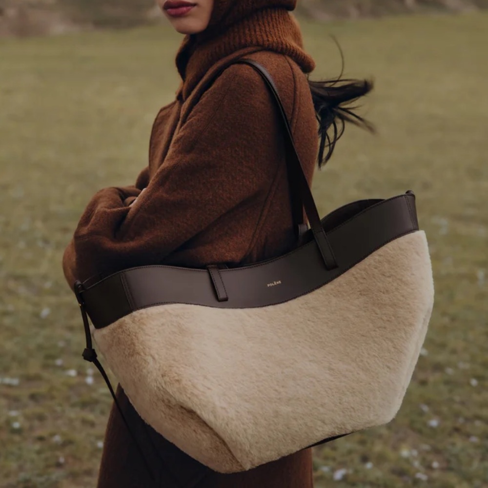 LIKE NEW. POLENE CYME TOTE BAG - special edition ALPACA